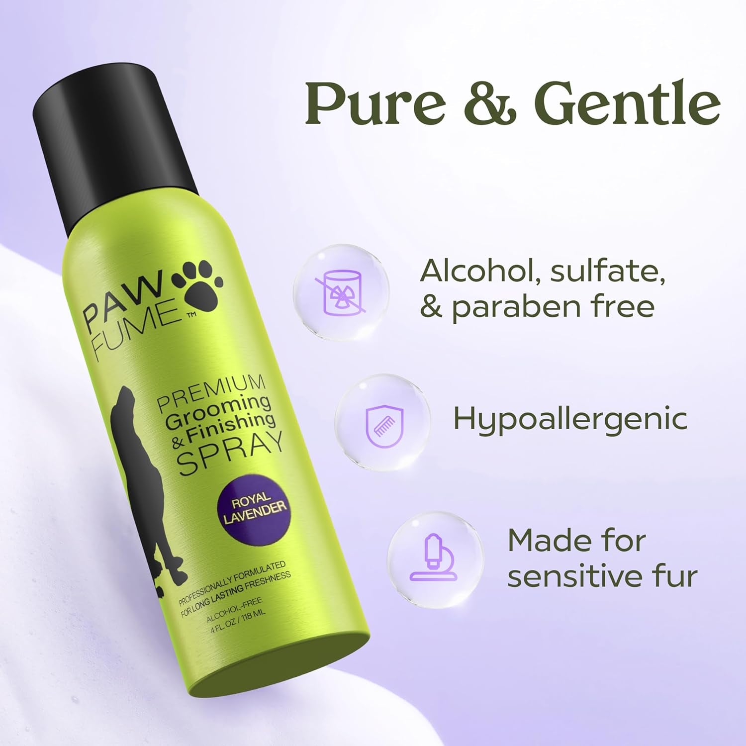 Dog Grooming Spray - Long-Lasting Deodorizer and Cologne with Lavender Scent for Dogs