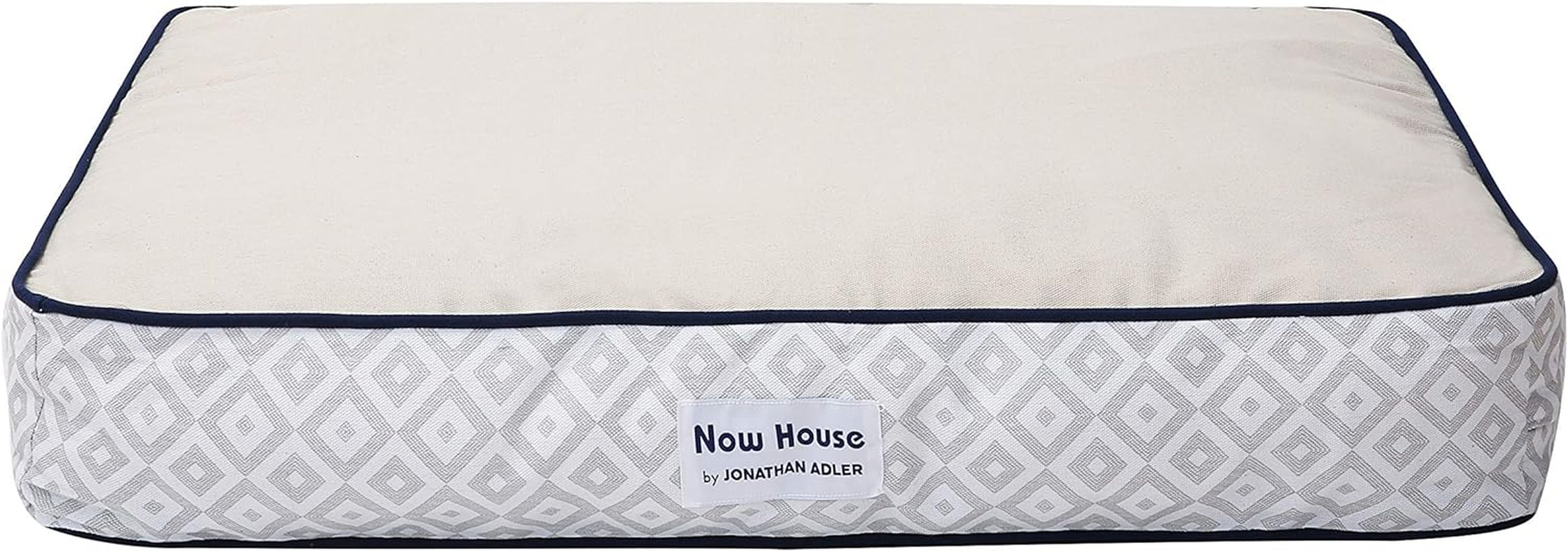 Now House for Pets by Jonathan Adler Grey Diamond Cushion Dog Bed, Medium Medium Dog Bed Washable Dog Bed for Medium Dogs by  (FF16059)