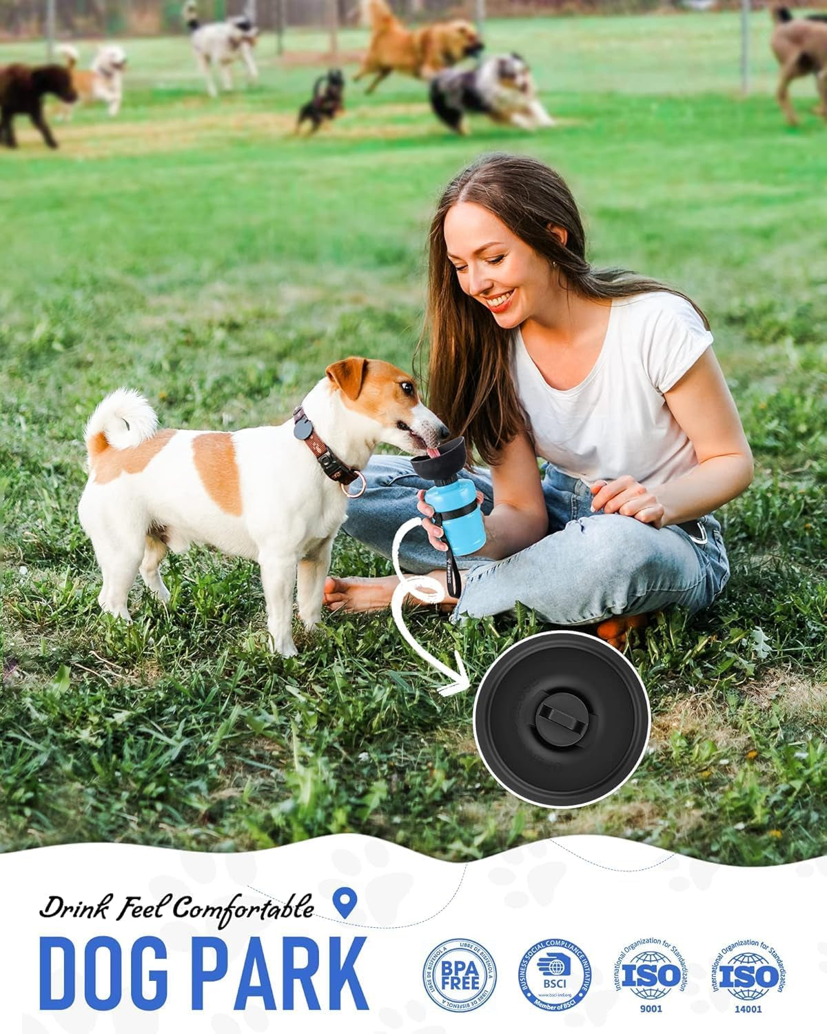 Portable Dog Water Dispenser - Leak-Proof Travel Water Bottle for Hiking and Outdoor Activities