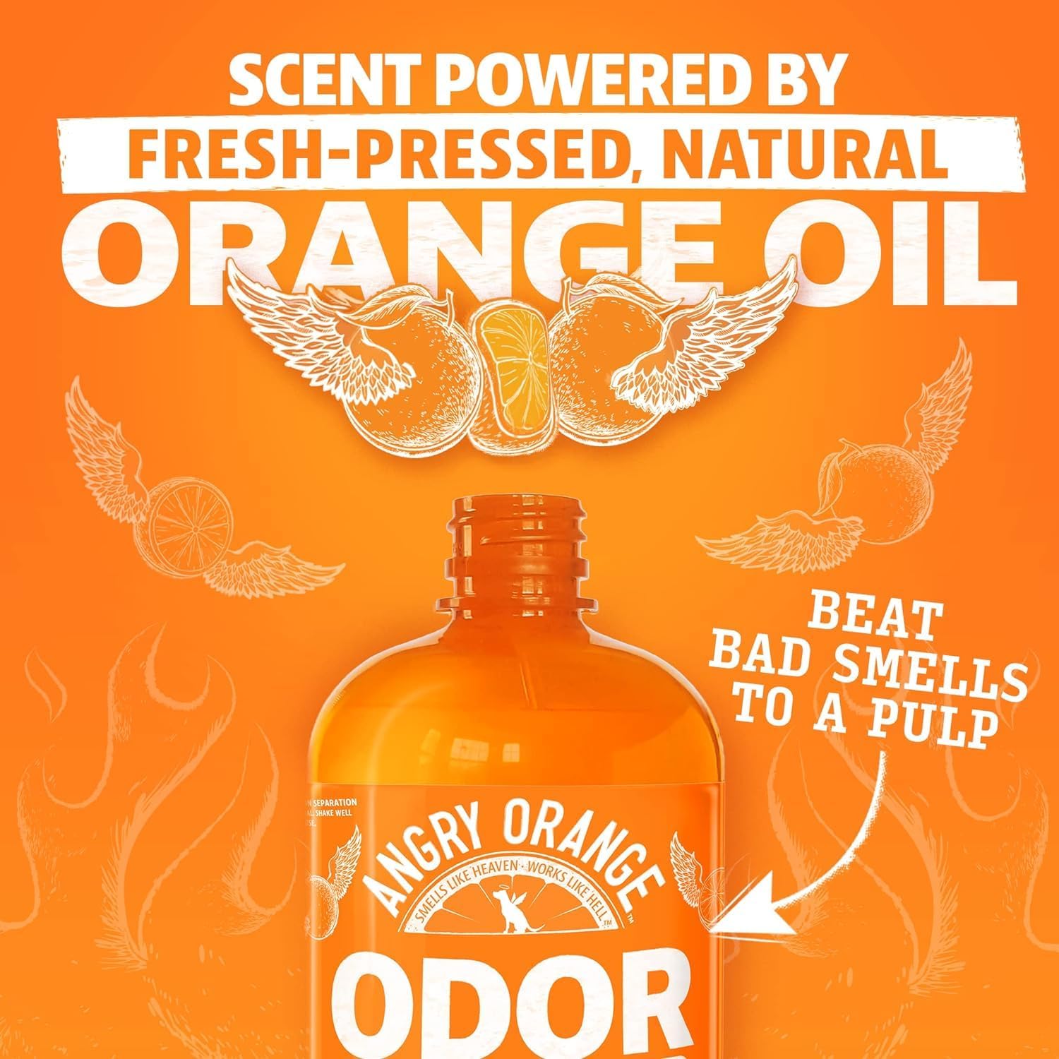 Pet Odor Eliminator for Dog and Cat Urine, Carpet Stains, and Strong Smells – Citrus Cleaner with Natural Orange Oil – 24 Oz