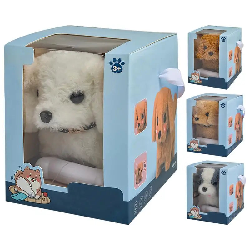Robot Puppy Interactive Plush Pet Toy for Kids - Walking, Barking, Wagging Tail.