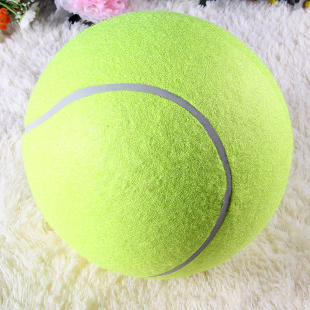 9.5 Inch Dog Tennis Ball Giant Pet Toys Big Inflatable Tennis Ball Dog Chewing Toy Giant Tennis Ball Kids Ball Pet Supplies