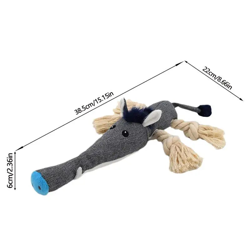 Pet Teething Toy Interactive Dog Chew Toy Cotton Rope Knot Dog Grinding Toys For Medium Dog Bite-Resistant Squeaky Dog Toy