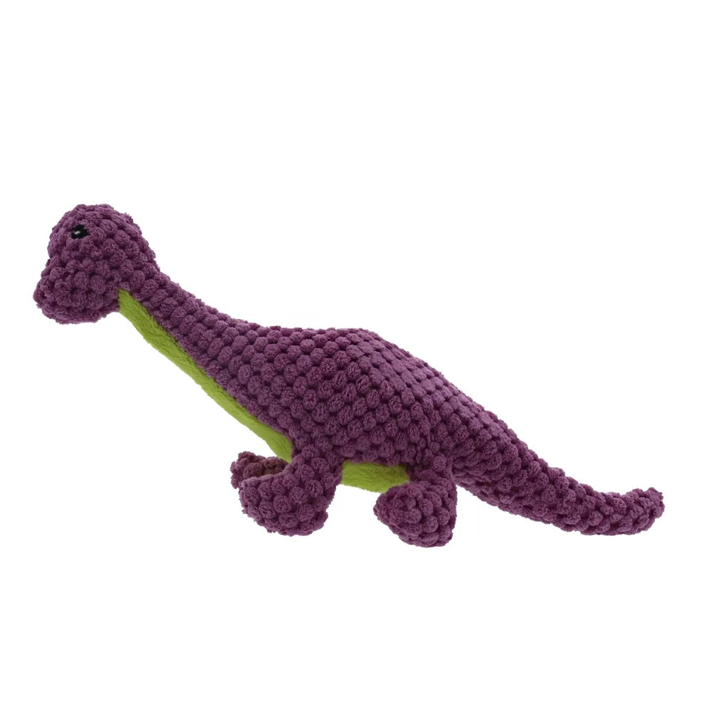 Durable Plush Dog Toy Brachiosaurus Squeaky Chew Interactive Toy Small Dogs Perfect Play and Tugging