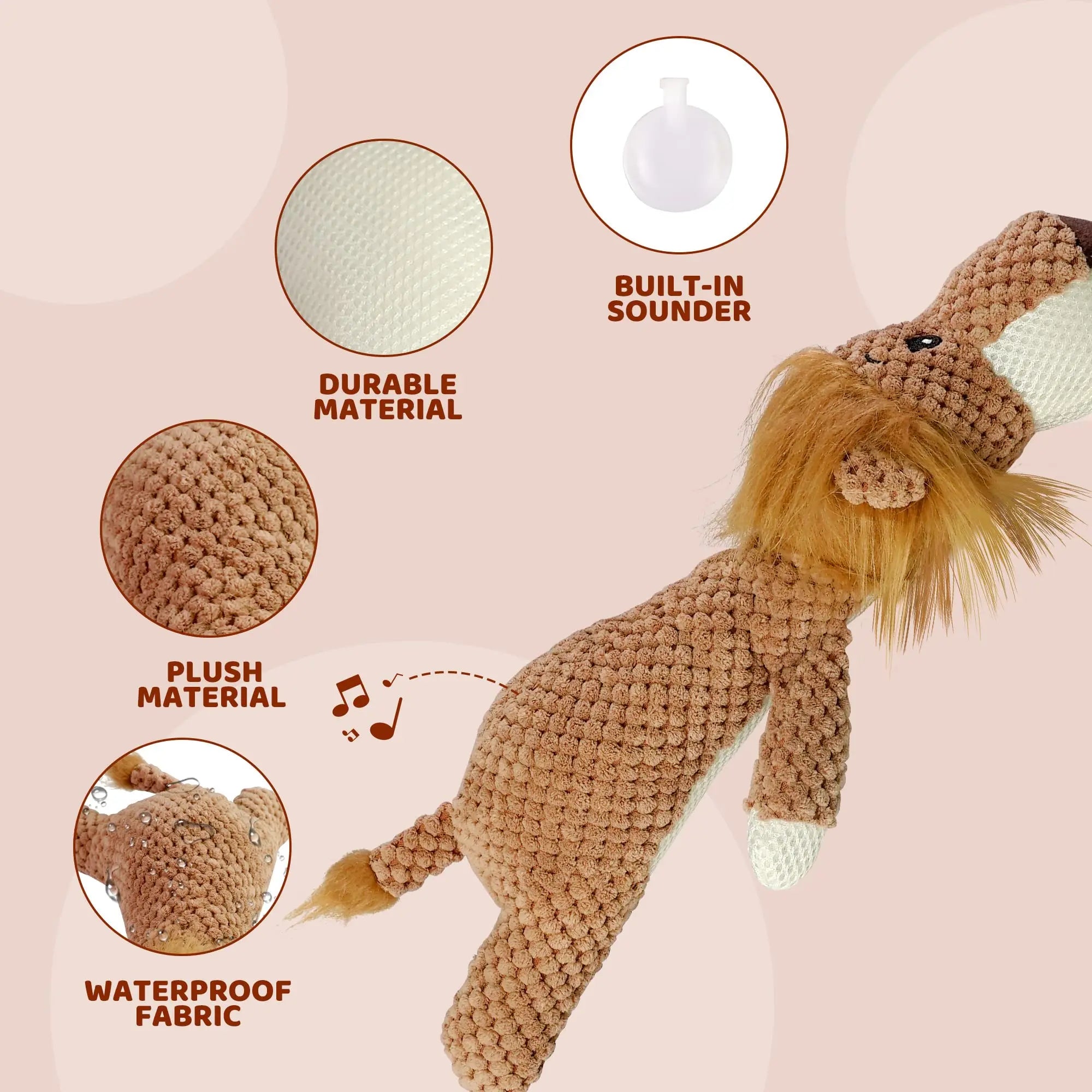 Pet Dog toy Plush Lion shape Training Improve IQ Dog chew toy Durable Puppy toy not boring Dog Accessories