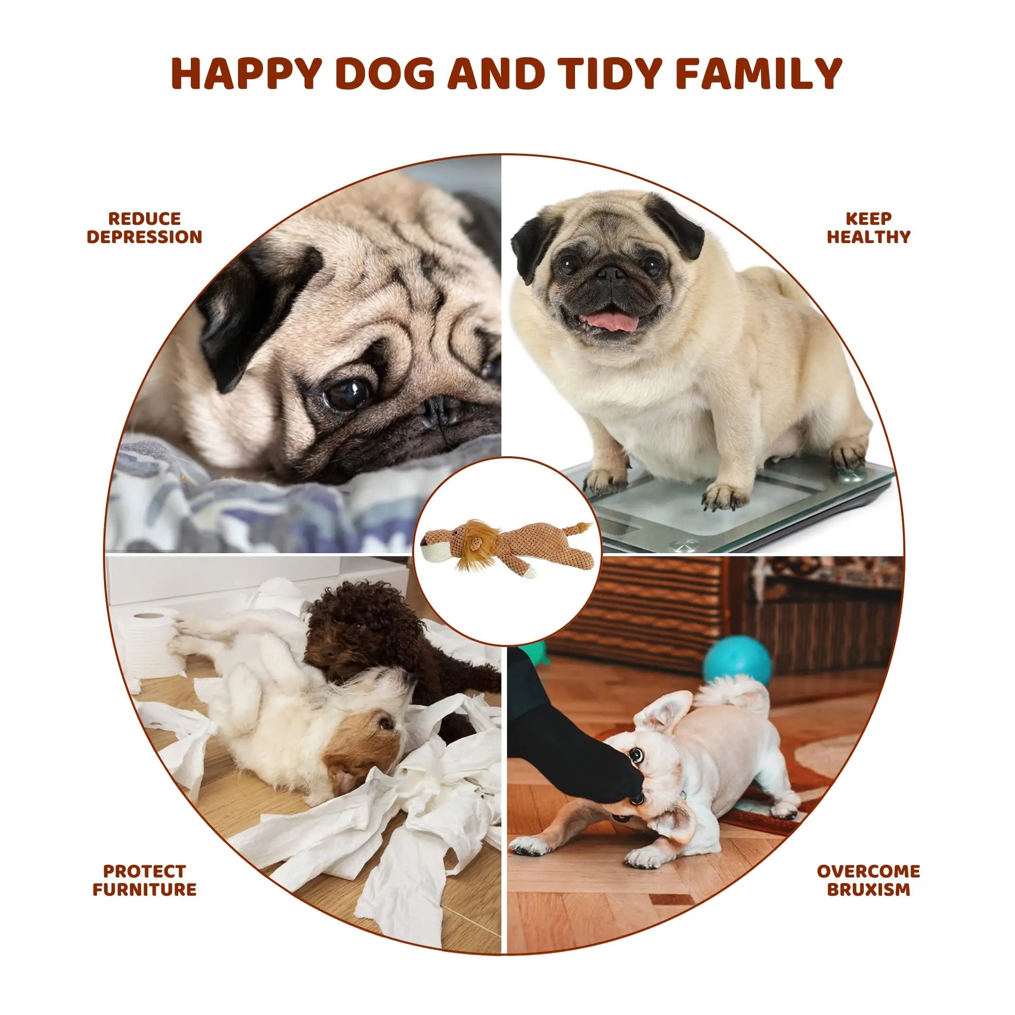 Pet Dog toy Plush Lion shape Training Improve IQ Dog chew toy Durable Puppy toy not boring Dog Accessories