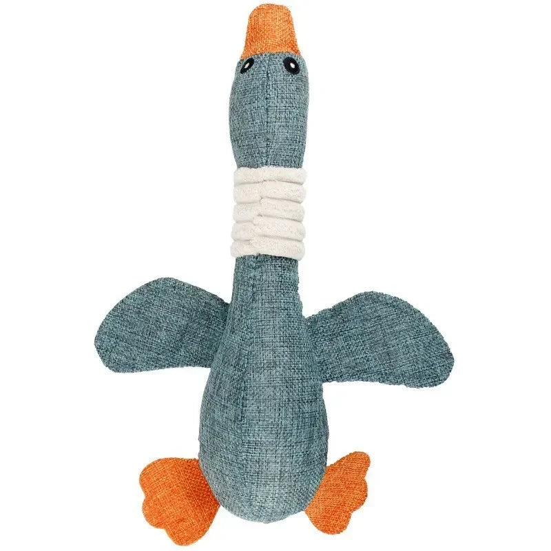 Pet Mallard Duck Dog Toy for Aggressive Chewers Dog Squeaky Wild Goose Puzzle Training Toys Cute Soft Dog Chew Toy with Squeaker