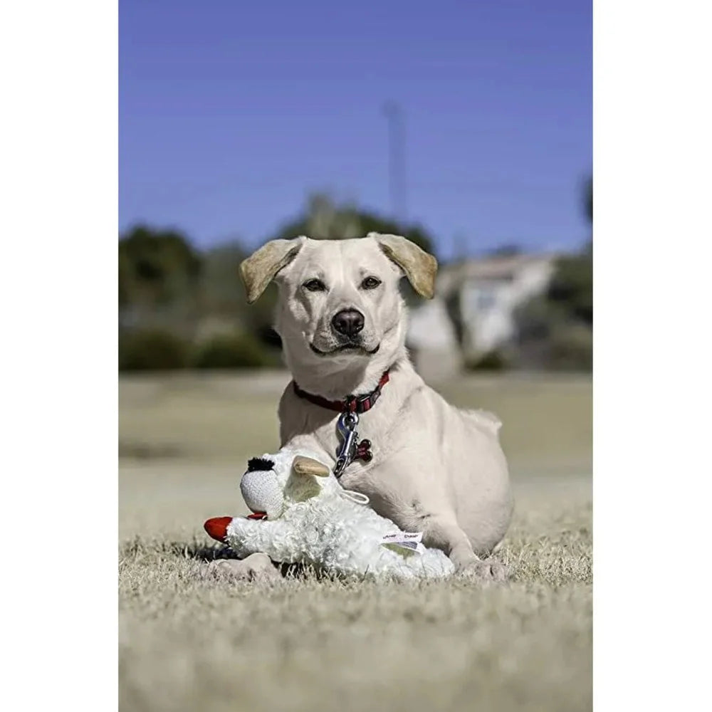 Lamb Chop Plush Dog Toy Squeaker Mat 9 Inch Soft Cuddly Interactive Fun Dogs Ideal Shaking Tossing