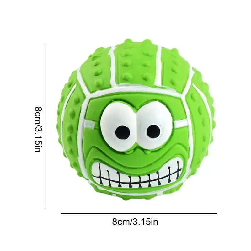 Latex Squeaky Dog Toy Ball Squeaky Dog Balls Bite Resistant Smile Face Squeaky Dog Balls For Puppies Dogs Small Cats And Kittens