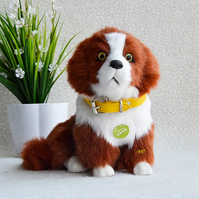 Electronic Plush Dog Toy Robot Cat Sing Song Puppy Leash Control Music Animal Walk Bark Electric Kitten Pet Kids Birthday Gift