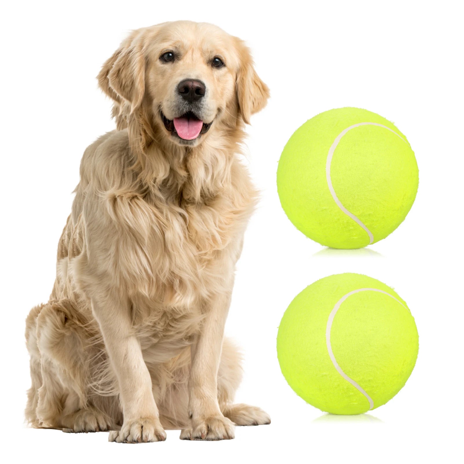 9.5 Inch Oversize Giant Tennis Balls Inflatable Tennis Ball Dog Toy Balls For Signature Children Adult Pets Dogs Cats Fun
