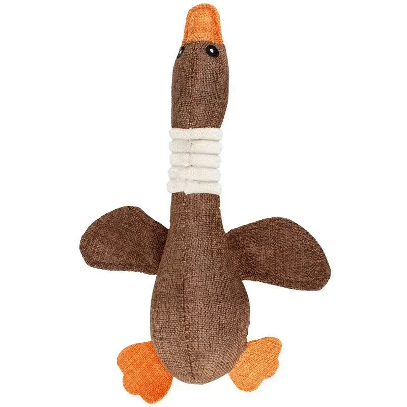 Pet Mallard Duck Dog Toy for Aggressive Chewers Dog Squeaky Wild Goose Puzzle Training Toys Cute Soft Dog Chew Toy with Squeaker