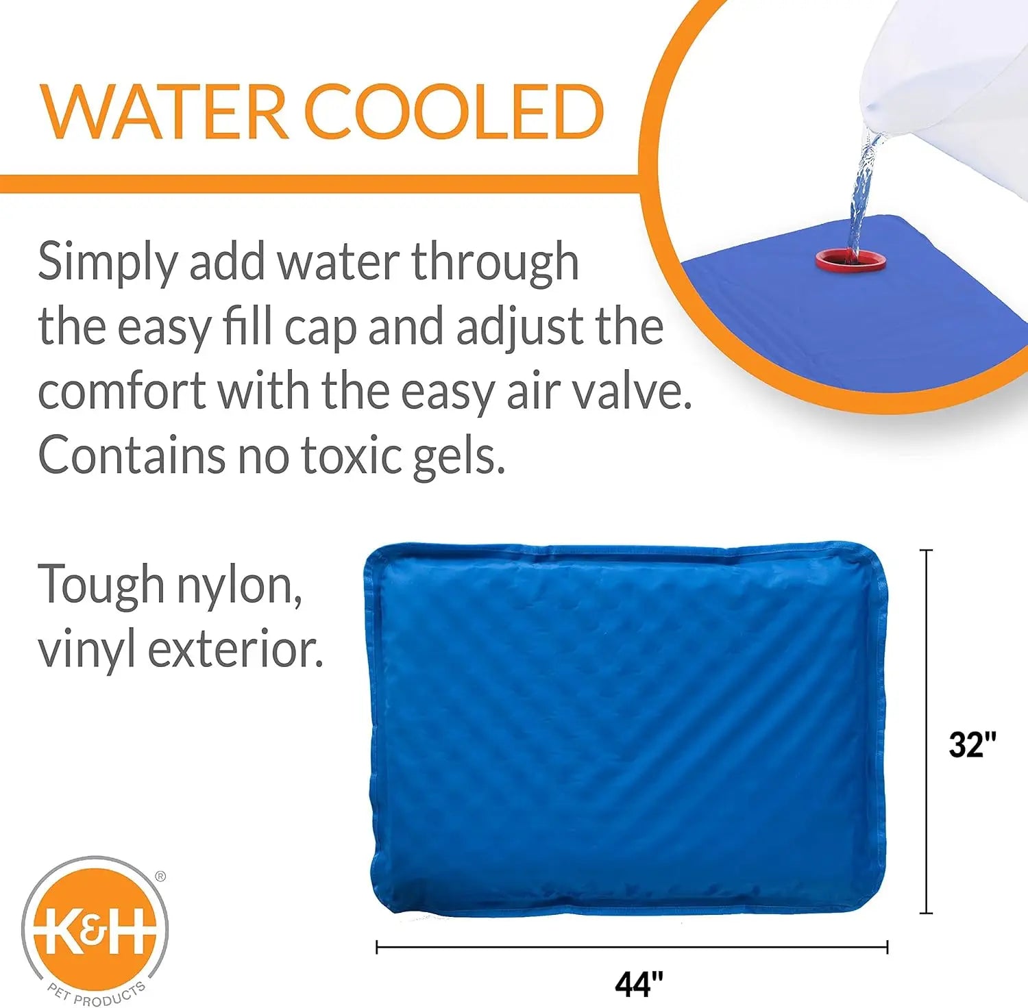 Cooling Mat for Dogs and Cats, Cooling Dog Bed for Large Dogs - Blue Large 32 X 44 Inches