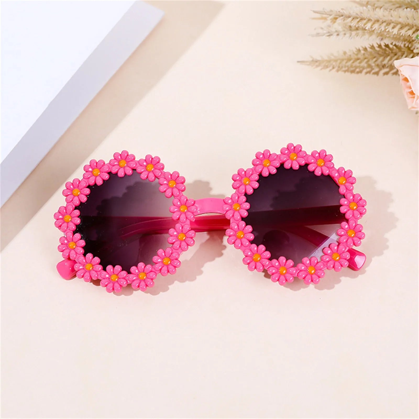 Pet Accessories Flower Sunglasses Circular Role Playing Glasses Photo Props Glasses For Cats And Small And Paracord Dog Leash