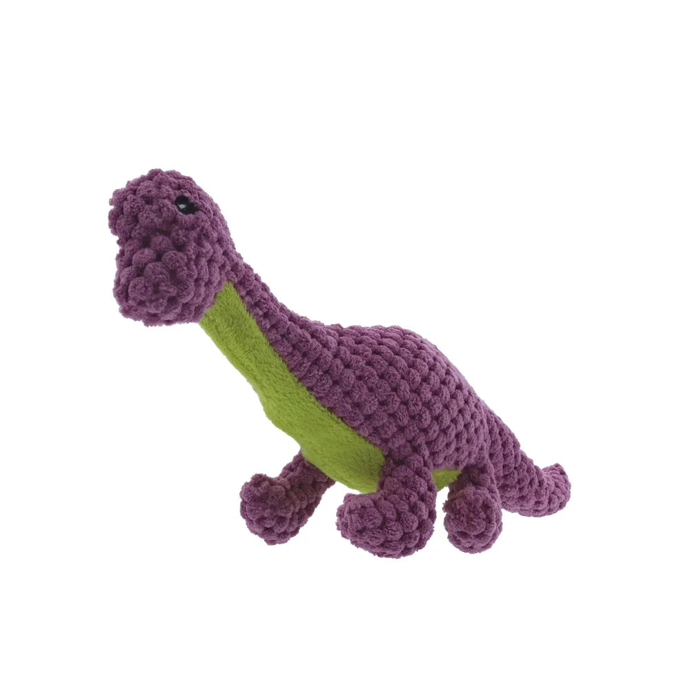 Durable Plush Dog Toy Brachiosaurus Squeaky Chew Interactive Toy Small Dogs Perfect Play and Tugging
