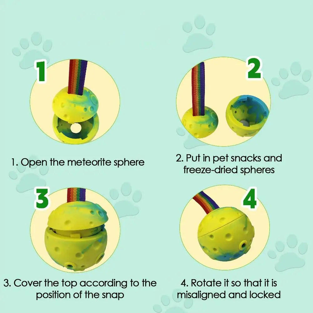 Pet Dogs Toys Slow Feeder Ball Silicone Training Pet Teeth Chewing Toy Easy-Clean Treat Dispensers Pet Accessories Pet Chew Toys