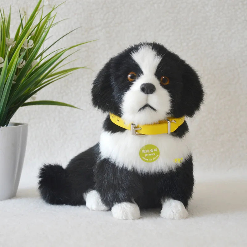 Electronic Plush Dog Toy Robot Cat Sing Song Puppy Leash Control Music Animal Walk Bark Electric Kitten Pet Kids Birthday Gift