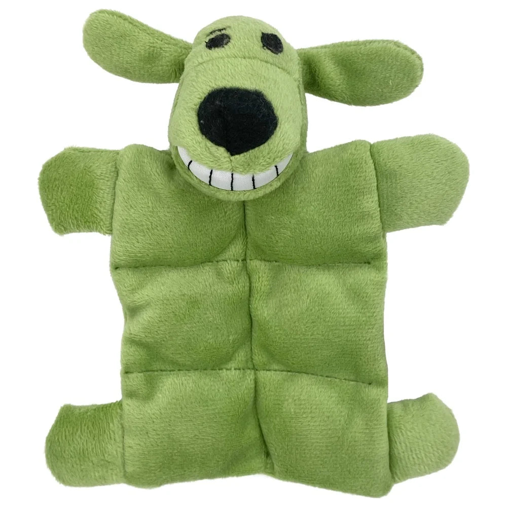 Mini Pet Squeaky Dog Toy Plush Loofa Mat Small Dogs 6 Squeakers Soft and Portable Playtime Accessory