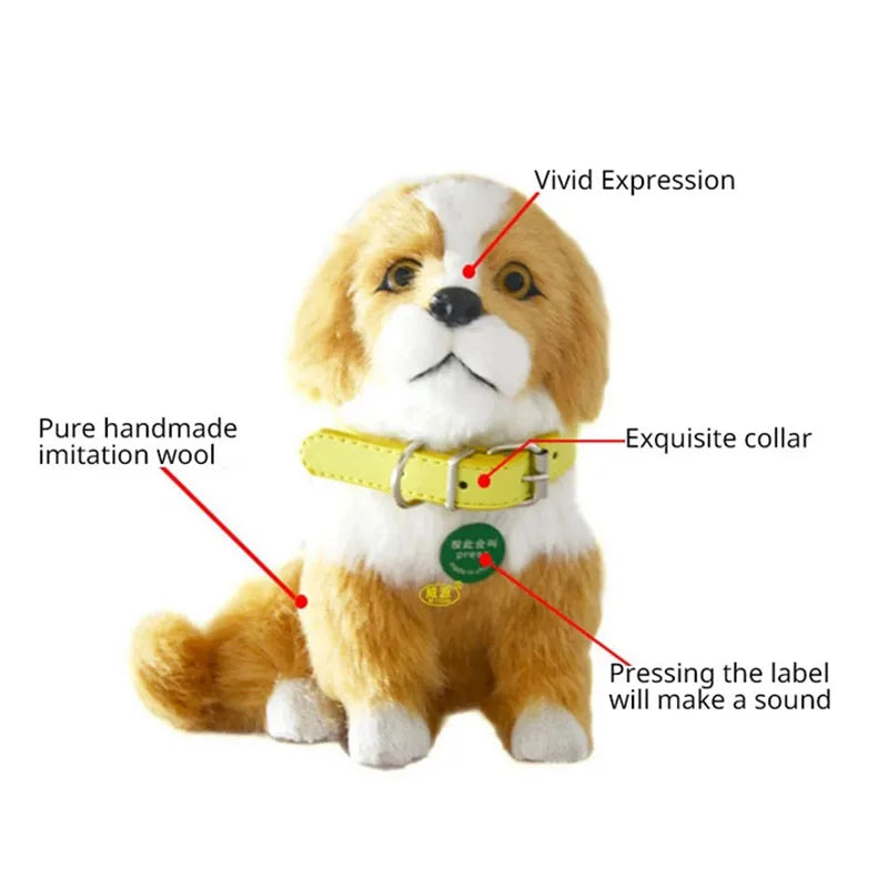 Electronic Plush Dog Toy Robot Cat Sing Song Puppy Leash Control Music Animal Walk Bark Electric Kitten Pet Kids Birthday Gift