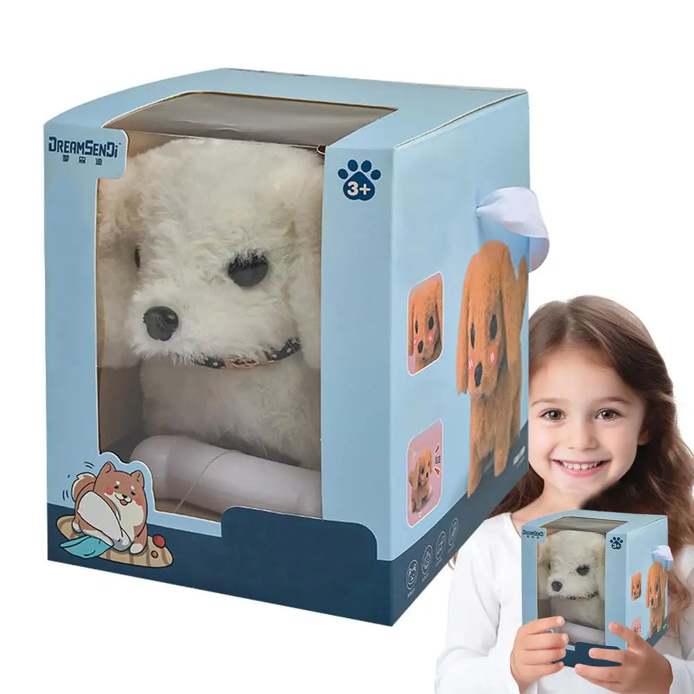 Robot Puppy Interactive Plush Pet Kids Toys Robot Dog Pet Plush Interactive Realistic Puppy Dog Toy Walking Barking Wagging Tail