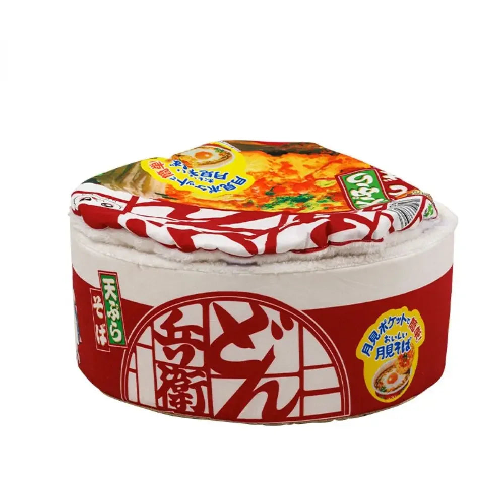 Noodle-Shaped Fleece-Lined Pet Bed Warm Breathable Detachable Round Cat Nest Flip Cover Four Seasons Universal Dog Kennel Puppy