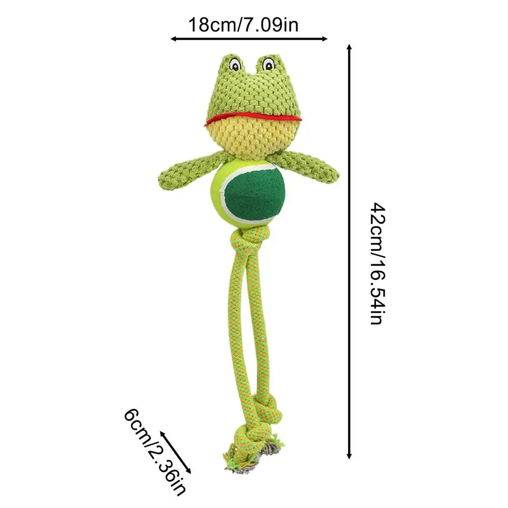 Dog Chew Toys Rope Toys Built-in Sound Dog Stuffed Toys Dog Plush Toy Bite-Resistant Squeaky Toys For Fun & Training