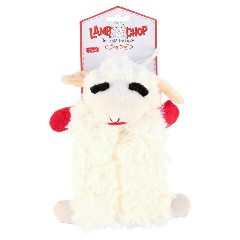 Lamb Chop Plush Dog Toy Squeaker Mat 9 Inch Soft Cuddly Interactive Fun Dogs Ideal Shaking Tossing