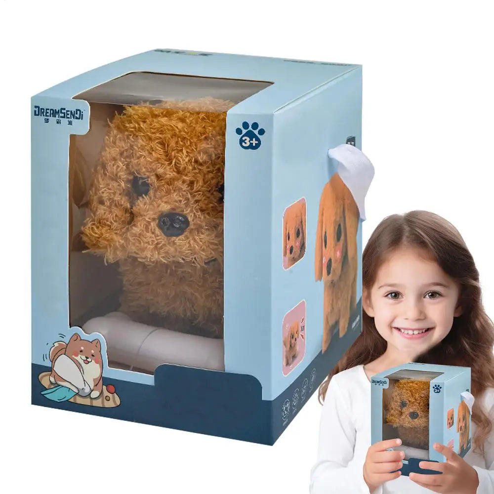 Robot Puppy Interactive Plush Pet Kids Toys Robot Dog Pet Plush Interactive Realistic Puppy Dog Toy Walking Barking Wagging Tail