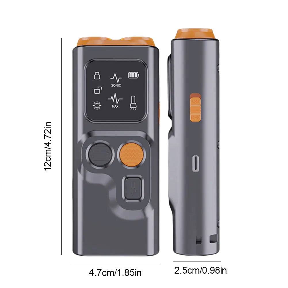Rechargeable Ultrasonic Dog Repeller with LED Flashlight for Effective Bark Deterrent and Dog Training