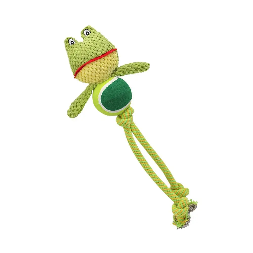 Dog Chew Toys Rope Toys Built-in Sound Dog Stuffed Toys Dog Plush Toy Bite-Resistant Squeaky Toys For Fun & Training