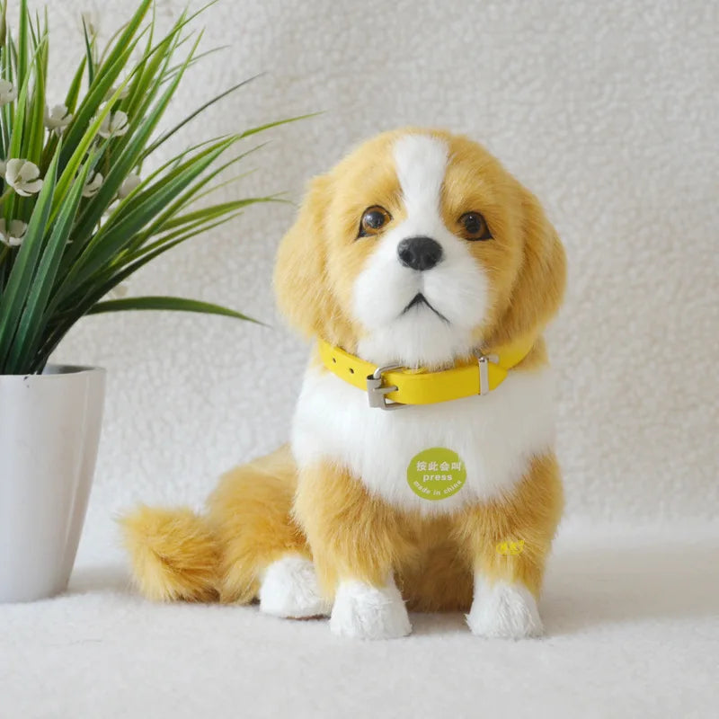 Electronic Plush Dog Toy Robot Cat Sing Song Puppy Leash Control Music Animal Walk Bark Electric Kitten Pet Kids Birthday Gift