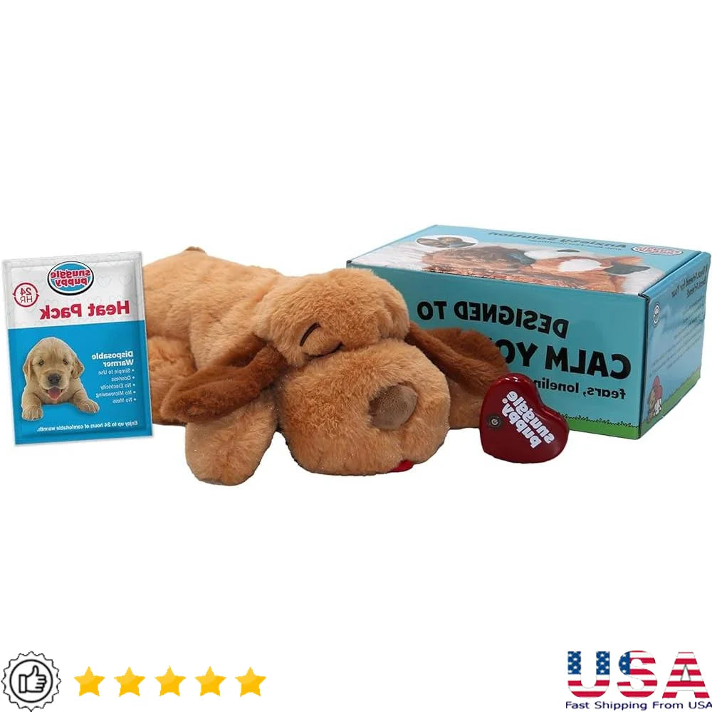 Original Snuggle Puppy Heartbeat Dog Toy for Anxiety Relief and Comfort Aid