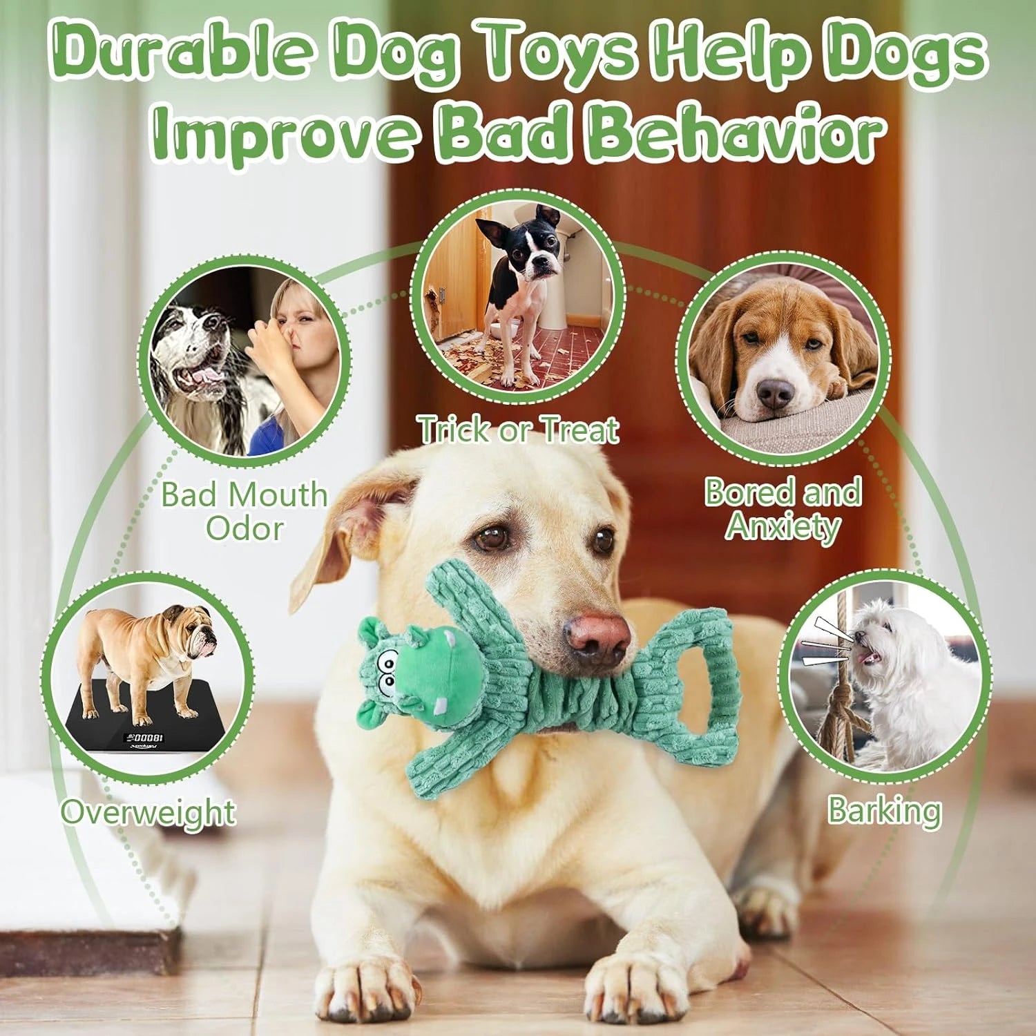Soft, Durable, and Adorable War Dog Design Squeaky Dog Toys for Small, Medium, and Large Pets - Ideal for Hours of Entertainment