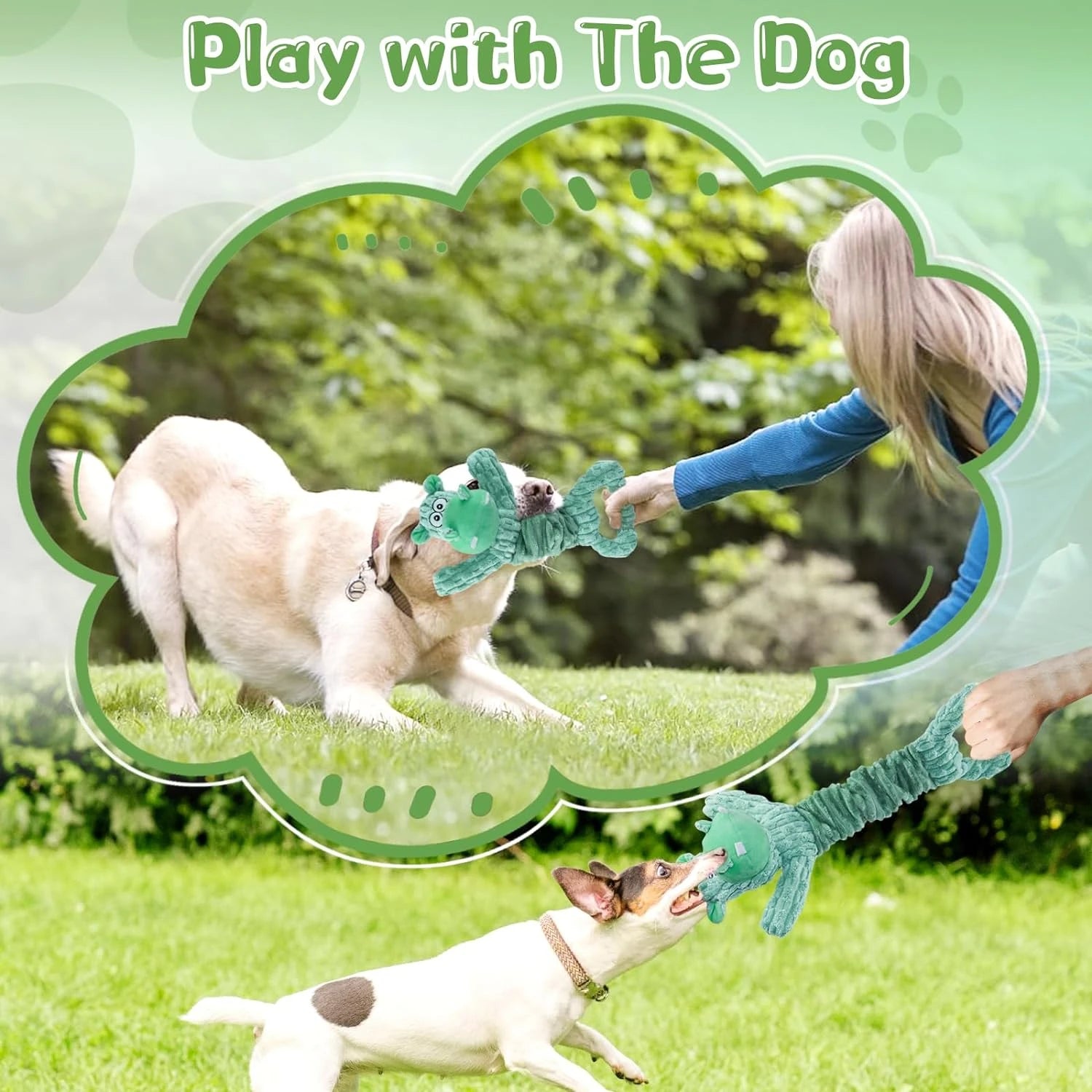 Soft, Durable, and Adorable War Dog Design Squeaky Dog Toys for Small, Medium, and Large Pets - Ideal for Hours of Entertainment