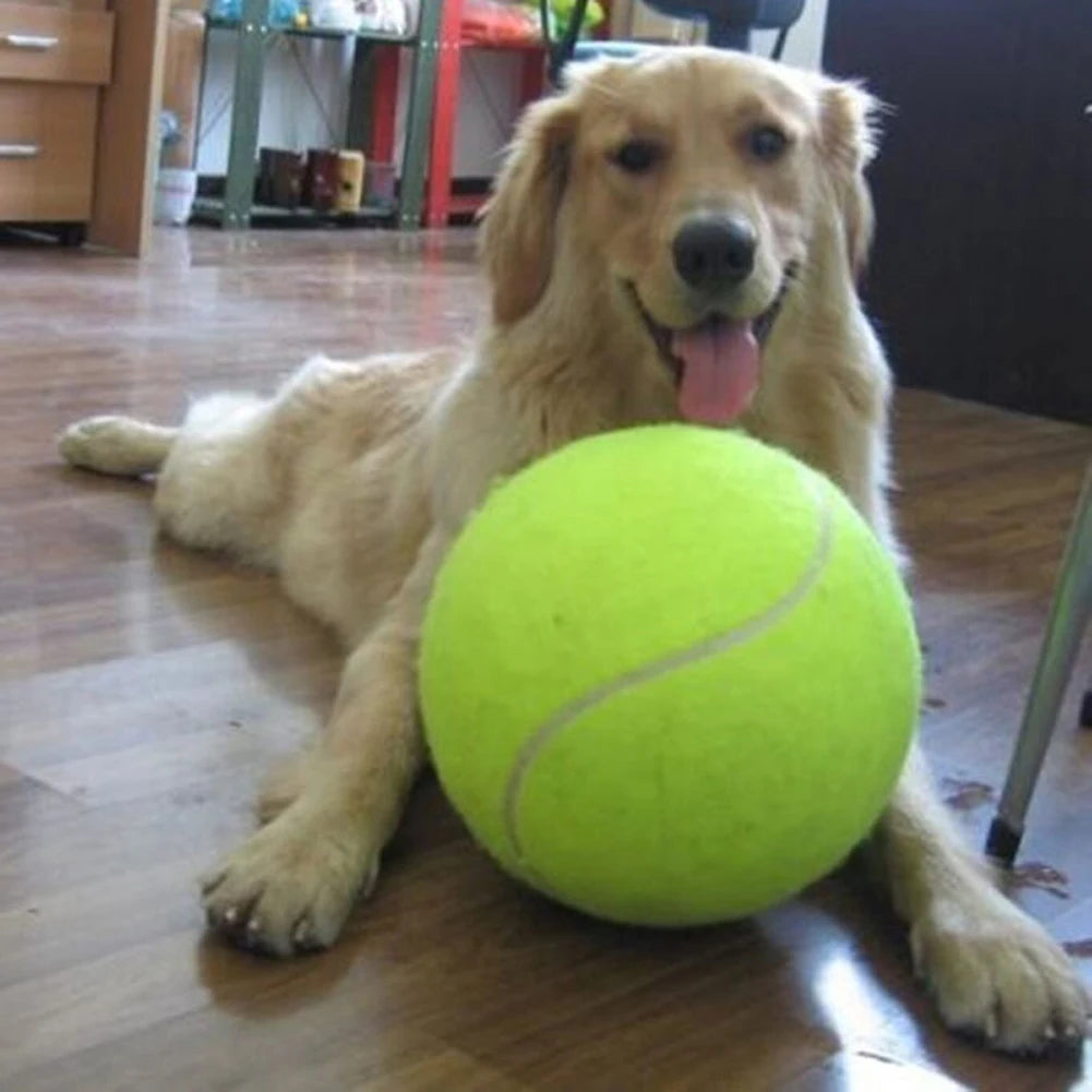 9.5 Inch Dog Tennis Ball Giant Pet Toys Big Inflatable Tennis Ball Dog Chewing Toy Giant Tennis Ball Kids Ball Pet Supplies