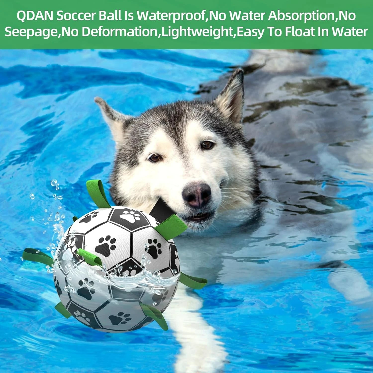 Dependable and resilient Large Soccer Ball Toy with Tough Durable Straps - Perfect for Energetic Big Dogs - Distinctive Combat D