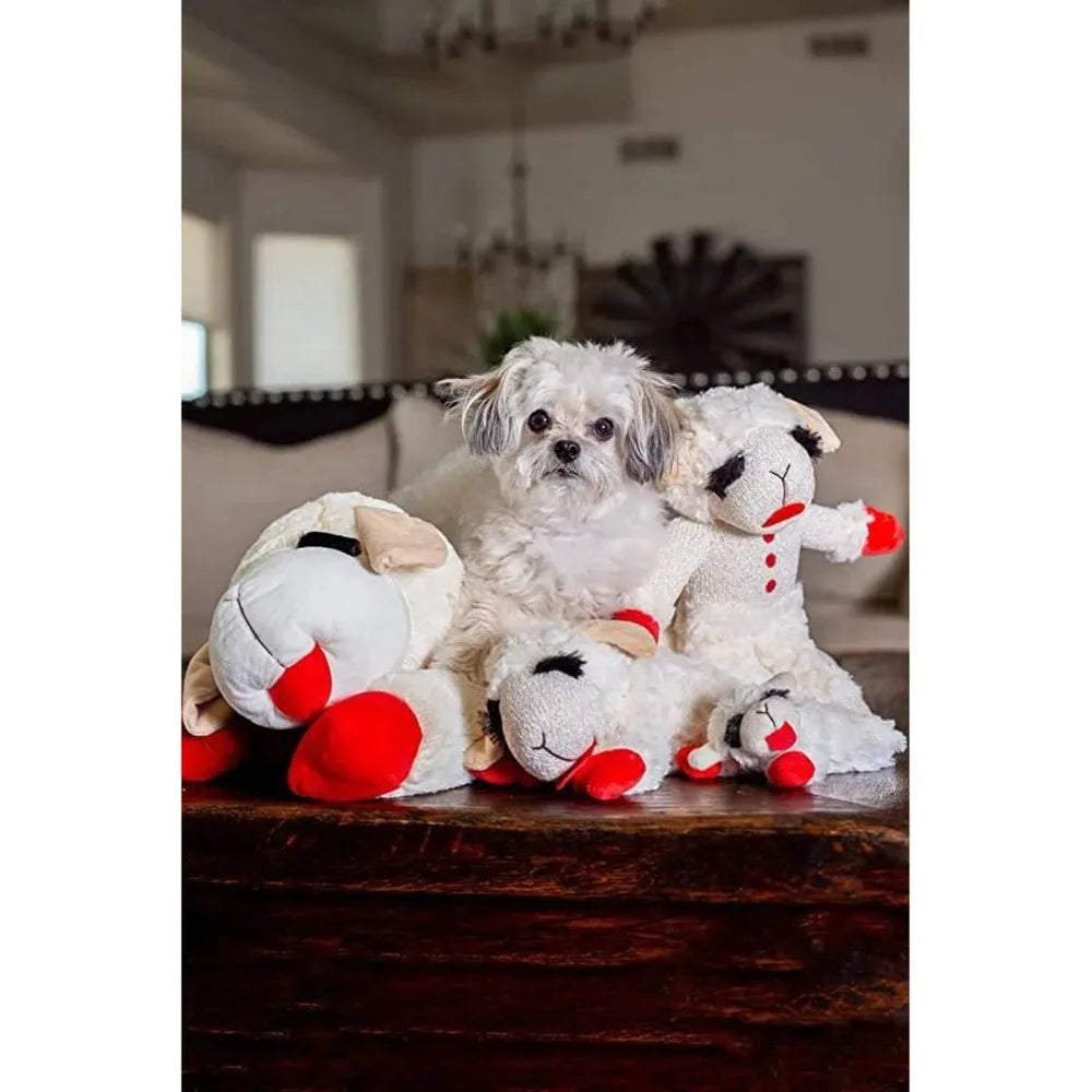 Lamb Chop Plush Dog Toy Squeaker Mat 9 Inch Soft Cuddly Interactive Fun Dogs Ideal Shaking Tossing